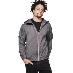 Breathable Wholesale Blank Custom <b>Pullover</b> Windbreaker <b>Men's</b> Hooded Zip up with Pockets Windbreaker <b>Jacket</b> for <b>Men</b> - Product Image 2