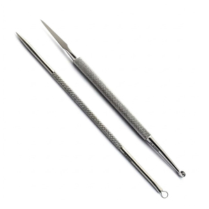 2Pcs Stainless Steel Vacuum Comedone Blackhead Extractor Acne Pimple Remover Facial Skin Care Tool Set - Product Image 1