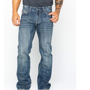Nouvelle Arrivée Jean Baggy Respirant Coupe Ample Style Streetwear Personnalisé pour Homme – Pantalon en Denim Coupe Bootcut pour Motard – Vente en Gros - Product Image 1