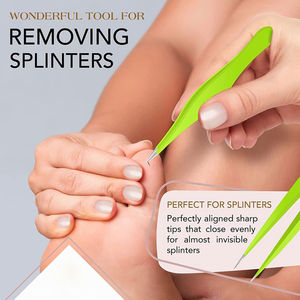 HASIBI NAQIBI SURGICAL CORPORATION Pince à épiler de précision en acier inoxydable pour l'élimination des éclats, des poils incarnés des sourcils et des cils - Product Image 4