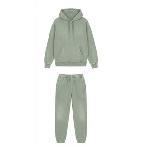 Sunfaded Tracksuit <b>Set</b> Premium Cotton Casual Sportswear Clothing Factory Direct Wholesale Supplier - Product Image 1