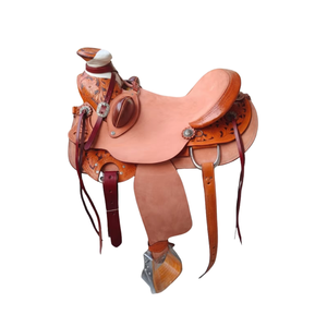 Selle de barrel racing western de qualité supérieure, faite à la main, en cuir véritable, équipement d'équitation confortable et durable, équipement de randonnée Plus - Product Image 3