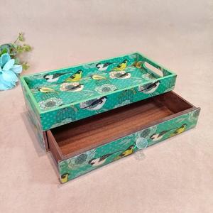 Wholesale All Handmade New Unique MDF Wooden Printed Serving Trays Branded Fancy Decorative Serving Tray Home Food Washable - Product Image 6