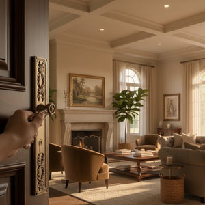 Poignée à levier en laiton de 12 pouces au design moderne Corona Lauris |   Poignée de porte extérieure décorative pour usage hôtelier |   Architecture élégante - Product Image 5