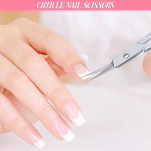 Professional Beauty Cuticle <b>Nail</b> <b>Scissors</b> Stainless Steel Sharp Blade Curved Tip Manicure <b>Scissors</b> - Product Image 5