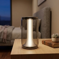 Lampe de table électrique moderne minimaliste en métal et verre, contrôle par interrupteur LED, CRI 90 élevé, alimentation USB, lumière protectrice pour les yeux, pour la décoration de la maison