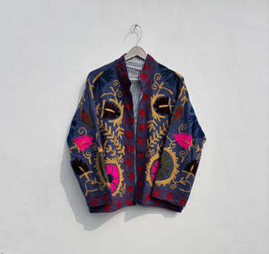 Women's Handmade Tnt Embroidered Jacket Full Sleeves Ethnic Fashion Layering <b>Coat</b> With Artisan Needlework Design - Product Image 2