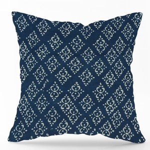 ปลอกหมอนอิงผ้าฝ้ายสีครามพิมพ์ลายด้วยมือ งานฝีมือชาวอินเดีย ปลอกหมอนตกแต่งโซฟา ผู้จัดจำหน่ายขายส่ง - Product Image 5