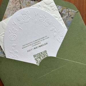 Juego de Tarjetas con Logotipo Grabado en Relieve, Papel de Algodón, Impresión Tipográfica, para Invitaciones de Boda, Corporativas, Regalos y Papelería de Marca - Product Image 2