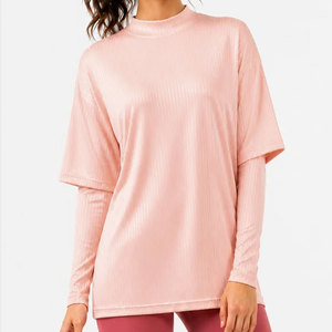Nuevo Diseño, Ropa de Gimnasio en Oferta, Camiseta de Cuello Alto para Mujer, Talla Grande, Transpirable, para Verano, con Abertura para el Brazo, a la Moda - Product Image 2