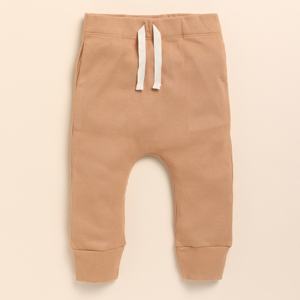 Leggings en bambou élasthanne biologique de qualité supérieure avec cordon de serrage Pantalons et shorts camel pour bébé - Product Image 1