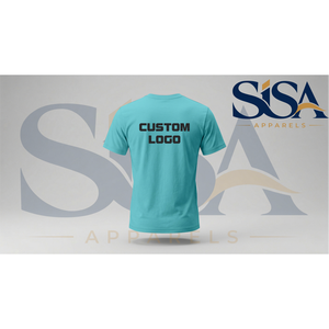 T-shirt Aqua personnalisé pour homme, coupe ample, en coton, vêtement de sport, grammage lourd, étiquette personnalisée, fabrication technique, tailles 2XL à 6XL - Product Image 2