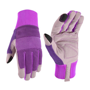 Synthetic Leather Palm and Breathable Mesh Back Mechanic Gloves Hand Protection Anti Slip Impact Resistant Work Gloves - Product Image 3