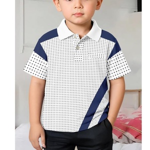 Prix de gros Vêtements d'été pour garçons en coton à manches courtes Polo enfant avec broderie logo personnalisé Tenue décontractée de BD - Product Image 3