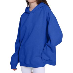 Sudadera con capucha de lavado ácido para mujer 2025, sudadera Vintage de gran tamaño con cuello con capucha hecha de seda, moda de peso pesado - Product Image 3