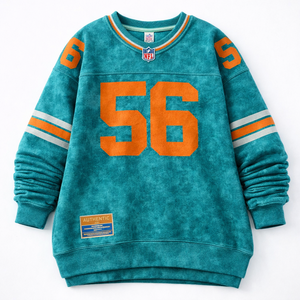 Sweat à capuche zippé surdimensionné style vintage football américain |   Hiver uni teint 450 GSM Coupe ample |   Vêtements de sport vintage - Product Image 2