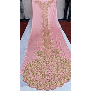 Tissu satiné brodé en soie 100% de haute qualité pour robes de mariée, taille personnalisée, vente en gros - Product Image 3
