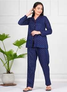 Ensemble pyjama deux pièces imprimé en jersey 100 % coton léger pour femme, taille élastique, boutonné, collection printemps, vêtements d'intérieur ODM - Product Image 2