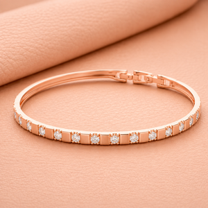 Pulsera de tenis con diamantes talla baguette y redondos para mujer, joyería de lujo para novia, oro, plata, oro rosa, regalo - Product Image 1