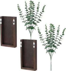 Panier de rangement mural en bois, support suspendu détachable pour plantes d'intérieur, en bois massif, décoration moderne pour la maison - Product Image 4
