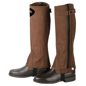 Latest Design Leather <b>Half</b> <b>Chaps</b> & Synthetic Equestrian Stirrups Whips & Spurs Premium Horse Riding Set & Accessories - Product Image 1