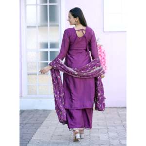 Conjunto de traje de fiesta para mujer de diseñador Secuencia bordada y piedra trabajada - Product Image 5