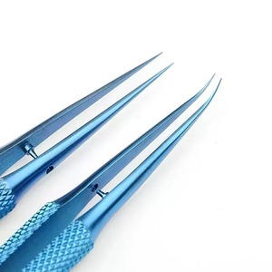 Pinzas Dentales Azules con Empuñadura Moleteada, 3 Posiciones de Mandíbula, Instrumento Quirúrgico Manual Clase I, Kit de Pinzas de Precisión de Aleación de Titanio - Product Image 4