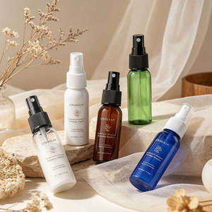 Wholesale <b>30ml</b> 1oz PET BPA Free Cosmetic Packaging Plastic Cosmo Round Fine Mist Spray <b>Bottle</b> for Toner <b>Perfume</b> Facial Mist - Product Image 6