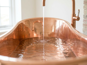 Baignoire autoportante en cuivre pur massif, baignoire de luxe pour hôtel, complexe hôtelier, spa, villa et design d'intérieur - Product Image 3