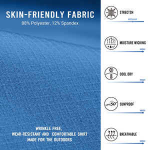 เสื้อเดินป่าคุณภาพสูงสำหรับผู้ชาย ดีไซน์ทนทานและน้ำหนักเบา เหมาะสำหรับกิจกรรมกลางแจ้ง เช่น เดินป่า และออกกำลังกาย เสื้อผู้ชายที่เหมาะกับการใช้งาน - Product Image 6