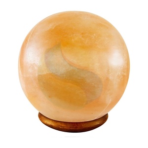Rock Salt Hand Crafted <b>Small</b> Ball Shaped Salt Lamp in Pink Color a Best Ionizer-Sian Enterprises - Product Image 2