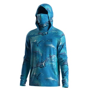 Fabricant OEM de sweats à capuche de pêche personnalisés en gros, avec protection UV, en jersey de polyester, marque privée, fabrication en vrac - Product Image 1