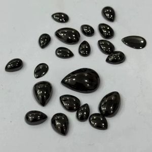 Shungite russe naturelle, cabochon en forme de poire, shungite riche en carbone, pierre précieuse de taille libre, non traitée, vente en gros, pierre pour bijoux de qualité supérieure - Product Image 5