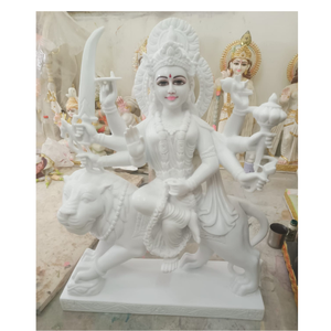Estatua de Shiva Meditando, Tallada a Mano, Pulida, de Gran Tamaño, en Mármol Blanco, Diseño Moderno, Piedra Natural de Gujarat - Product Image 4