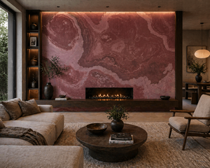 Terra Red Natural Slate Veneer Flexible <b>Stone</b> Sheet Warm Red Wall Skin for Interior Exterior Projects - Product Image 2