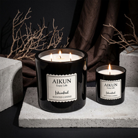Bougie parfumée AIKUN Après-Entraînement, Eucalyptus & Menthe, en cire de soja, pour le bien-être à domicile et la relaxation post-Yoga