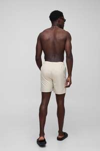 Shorts en lin pour homme avec logo personnalisé, légers, respirants, écologiques, shorts décontractés d'été pour les vacances - Product Image 3