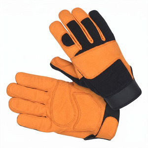 Gants de travail en cuir de vachette véritable, rembourrés et renforcés en EVA, gants de sécurité industriels anti-coupure - Product Image 3