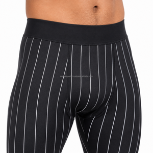 Leggings de compression pour hommes, taille haute, pour la gym, la course, l'entraînement, le fitness, sous-vêtement technique, fournisseur OEM ODM en gros - Product Image 3