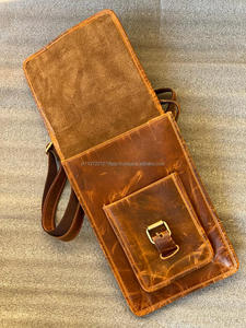 Bolso de mano de cuero auténtico de grano completo hecho a mano para mujer, bolso de hombro cruzado de uso de oficina de cuero Vintage auténtico - Product Image 4