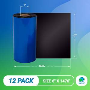 Paquete de 12 cintas de cera térmica 6,0 \ "X 1476 '\ 1 \" Núcleo para impresión de etiquetas de dirección Etiquetas de prendas Precio Billetes Impresora de cinta térmica - Product Image 2