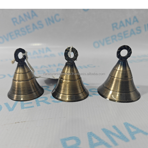 Campanas Colgantes de Latón con Acabado Antiguo, Juego de Campanas Tradicionales para Templo, 3 Piezas, Decoración Navideña para el Hogar, Puerta, Regalo Espiritual para Puja - Product Image 6