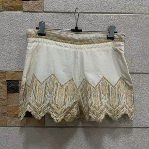 Women's High Quality White Cotton Summer Casual Shorts Breathable Eco-Friendly Vintage Embroidery High <b>Elastic</b> Waist Closure - Product Image 6