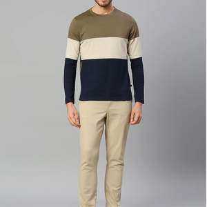 T-shirts pour hommes à manches longues 100% coton, double couleur, personnalisables, respirants, écologiques, pour le fitness, OEM - Product Image 6