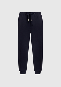 Men's Navy Cotton Sweatpants <b>Elastic</b> Waist Drawstring Casual Joggers Side Pockets Midweight Knitted Autumn Wear - Product Image 5