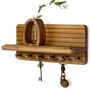 Reclaimed Teak Wood wooden <b>key</b> holders and wall hooks OEM Custom Wholesale | Aqdus Saleem India - Product Image 1
