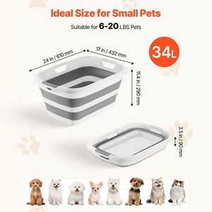 Vasca da Bagno Portatile per la Pulizia e il Lavaggio di Cani e Gatti di Piccola Taglia - Product Image 5