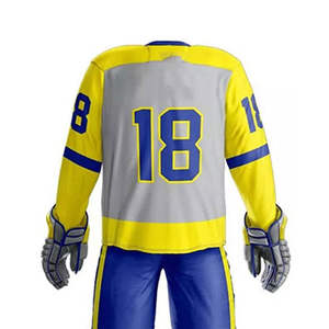 Nouvelle Arrivée 2025 – Uniforme de Hockey sur Glace 7V7 Personnalisé en Tissu Lavé, Logo Personnalisé, Vente en Gros, Conception OEM, Impression par Transfert Thermique, Séchage Rapide - Product Image 6