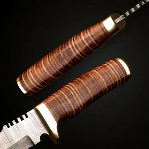 มีดล่าสัตว์ LEGACY BLADES คุณภาพพรีเมียม เหล็กดามัสกัส ปลายมีดแบบ Drop Point ด้ามไม้ทำมือ สำหรับกิจกรรมกลางแจ้ง ผู้ผลิต OEM - Product Image 3