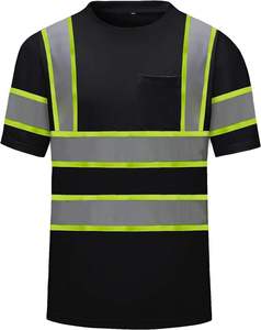 High Visibility <b>Fluorescent</b> Safety Work Shirt Breathable Windproof Reflective Strips Mens Women Unisex Workwear Blue - Product Image 5